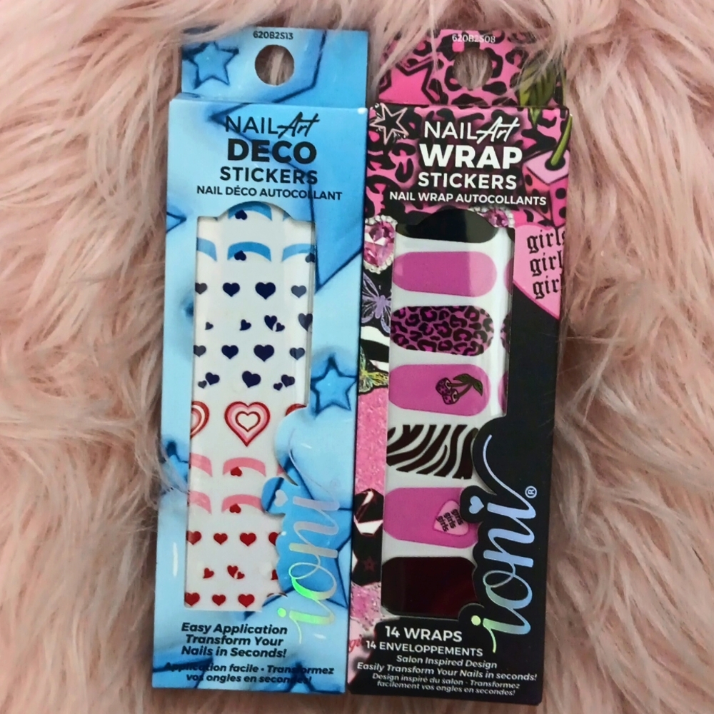 Brand New IONI NAIL ART DECO STICKERS & NAIL WRAPS